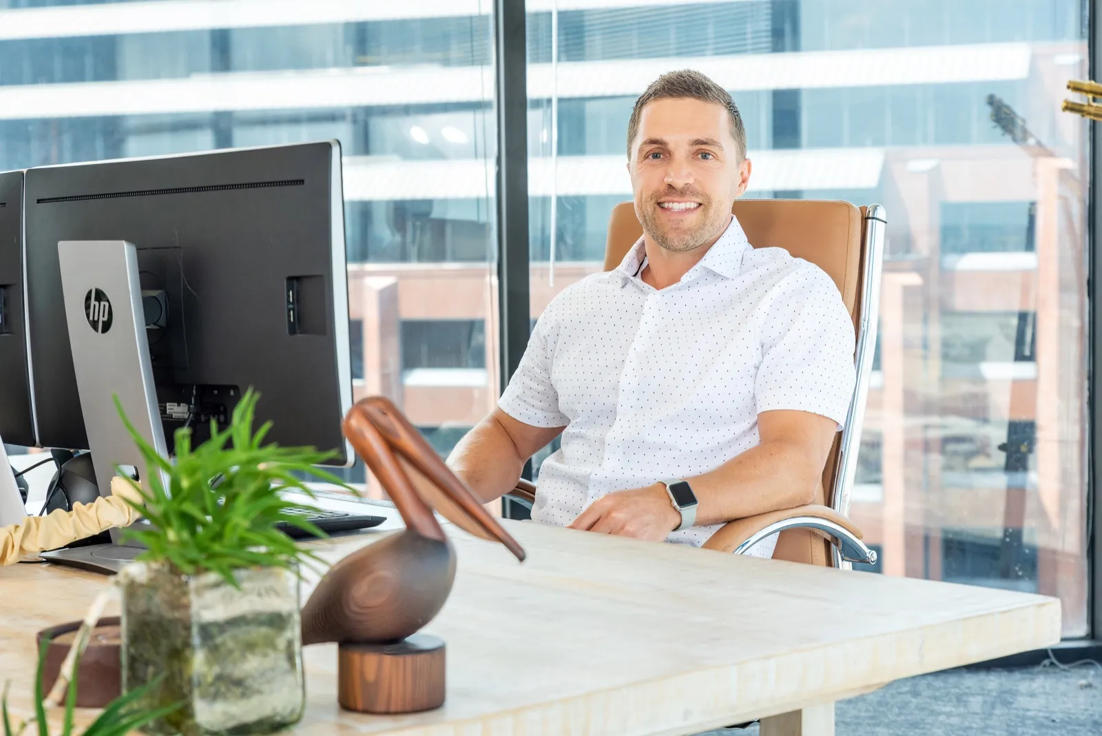 Alex Shafirovich at his office desk